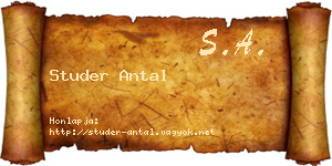 Studer Antal névjegykártya